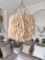 lampa wisząca z frędzlami boho