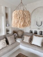 lampa boho z frędzlami