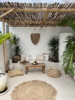 dekoracja ścienna z liści