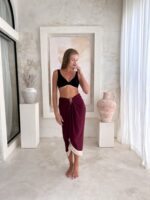 Sukienka pareo plażowe z frędzlami