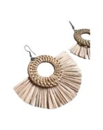 kolczyki rattanowe okrągłe