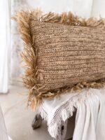 poszewka boho prostokątna słomkowa