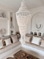 żyrandol dekoracyjny z muszli boho