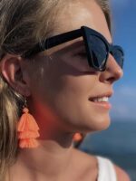 Orange Boho Tassel Earrings – SISI Festival Style - Image 2