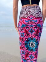 pareo plażowe różowo fioletowe