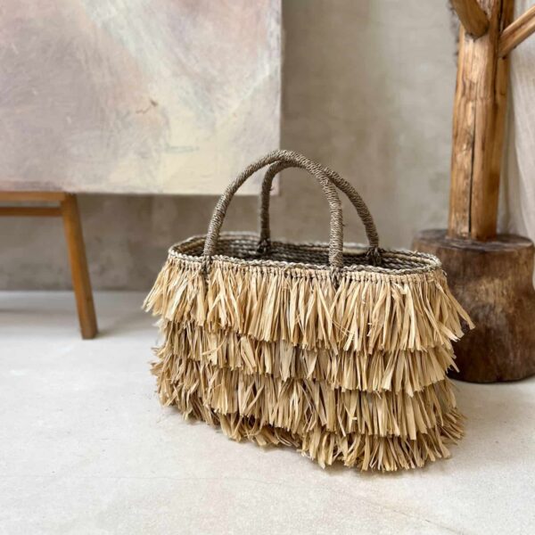 torebka koszyk rafia