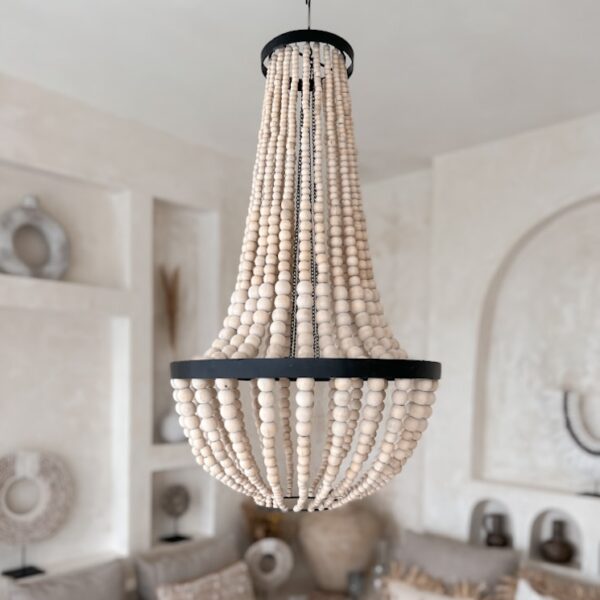 żyrandol boho z koralików