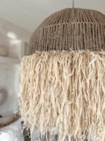 abażur lampa boho z frędzlami 80cm
