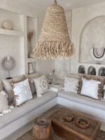 klosz boho z frędzlami lampa