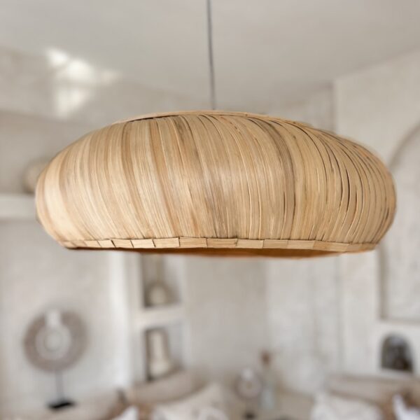 lampa bambusowa okrągła
