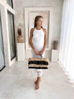 torebka letnia koszyk boho z frędzlami