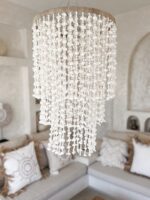 żyrandol lampa wisząca z muszelek