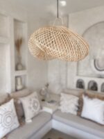 lampa boho rattanowa