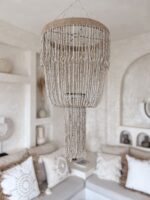 żyrandol z koralików boho 40cm