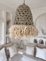 klosz pleciony boho lampa