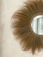 lustro okrągłe z frędzlami