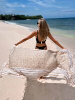 ASTRI BEIGE Sarong Wrap – Lightweight Boho Pareo for Beach Days - Image 2