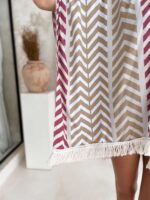 chusta tunika plażowa z frędzlami