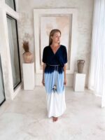 pasek wiązany do sukienki lub narzutki z piórami