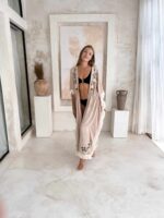 narzutka plażowa boho frędzle