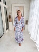 Sukienka boho długa w kwiaty