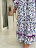 długa sukienka boho w kwiaty maxi