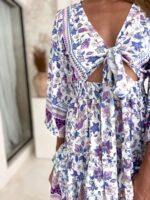 sukienka boho w kwiaty letnia