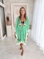 narzutka boho tunika frędzlami