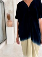 czarna luźna długa sukienka