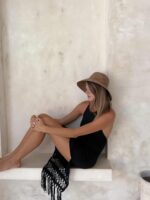 kapelusz bucket słomkowy brązowy