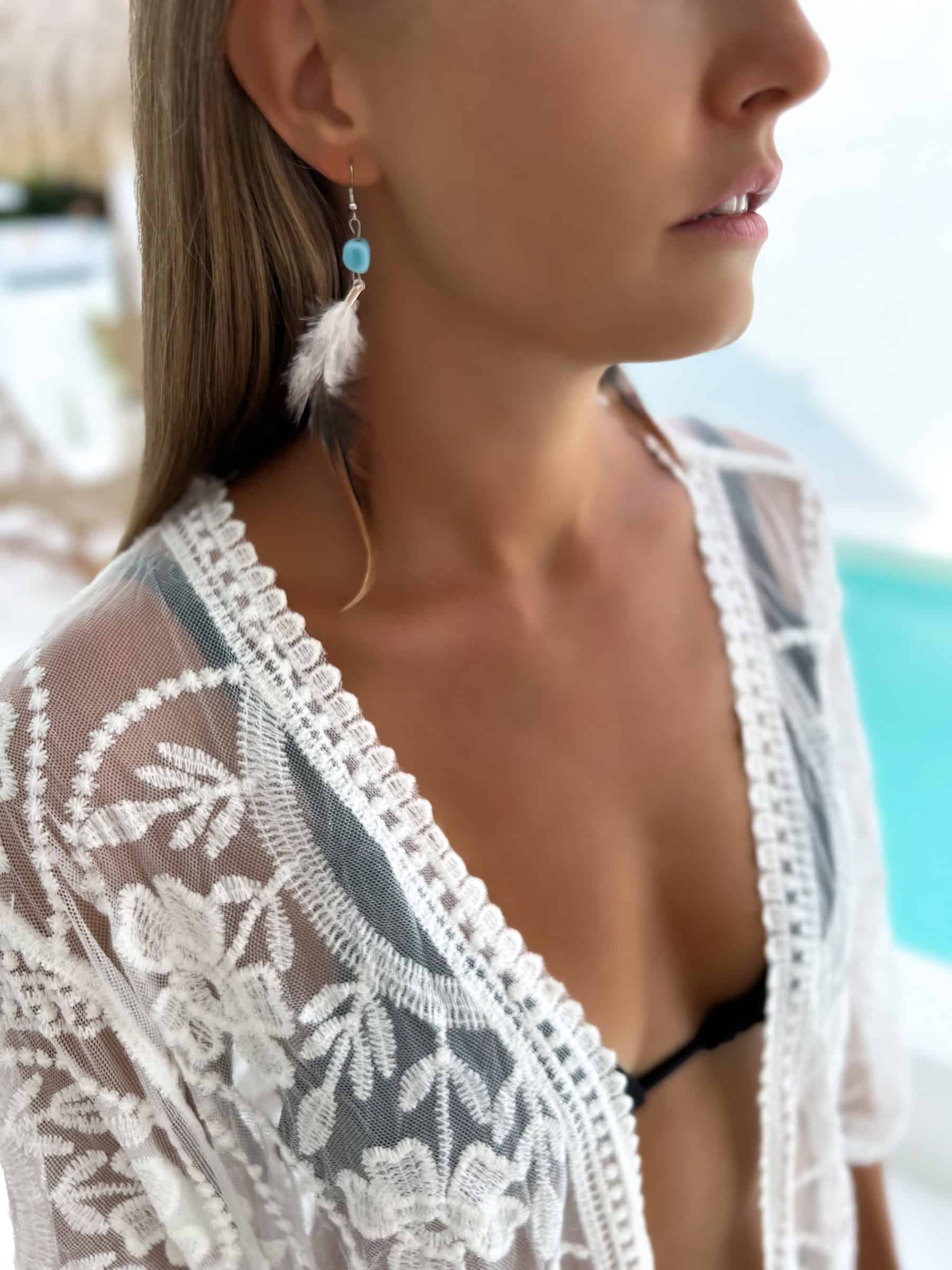 kolczyki-z-piorami-boho-male kolczyki piórka boho