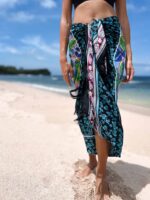 pareo plażowe chusta na plażę z frędzlami