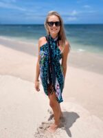 FATIMA BLUE Pareo Sarong – Tropical Beach Cover Up & Wrap - Image 4