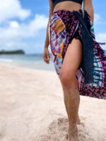 pareo chusta tunika plażowa z frędzlami