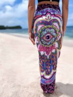 pareo chusta z frędzlami z ręką fatimy