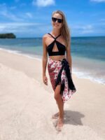 pareo z frędzlami chusta na kostium