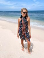 chusta plażowa z frędzlami miękka w stylu boho