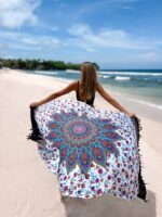 orientalna chusta pareo z frędzlami