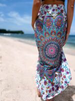 chusta pareo z frędzlami