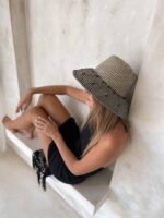 kapelusz w kratkę bucket