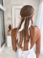 opaska z piór na festiwal diadema