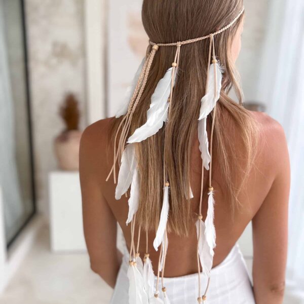 opaska z piór na festiwal diadema