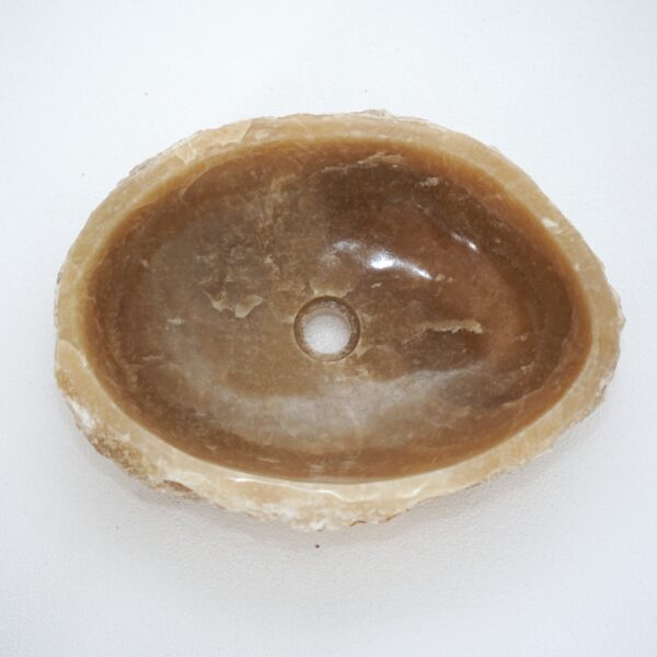 kamienna umywalka owalna nablatowa