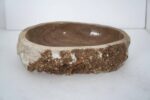 owalna umywalka kamienna brązowa