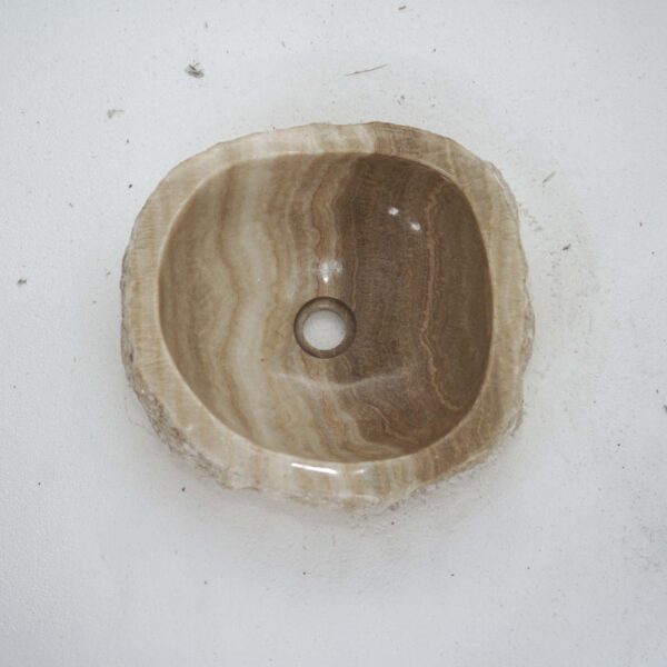 okrągła umywalka kamienna