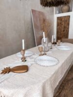 podkładka na stół okrągła z muszlami boho