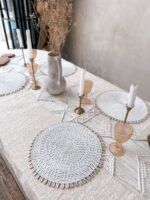 podkładka na stół okrągła z muszlami