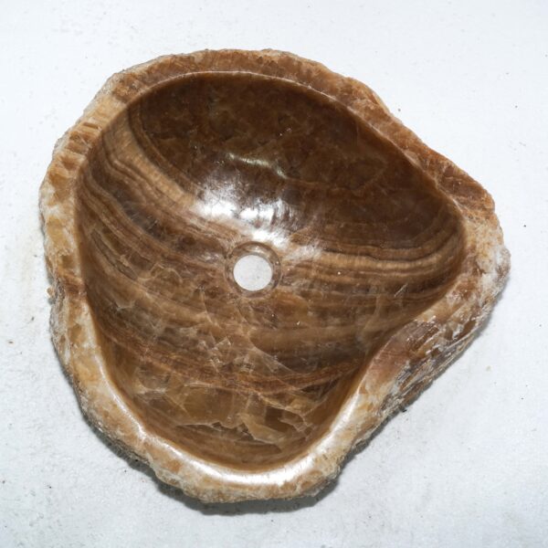 umywalka z onyksu nablatowa kamienna