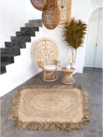 dywan słomiany boho kwadratowy