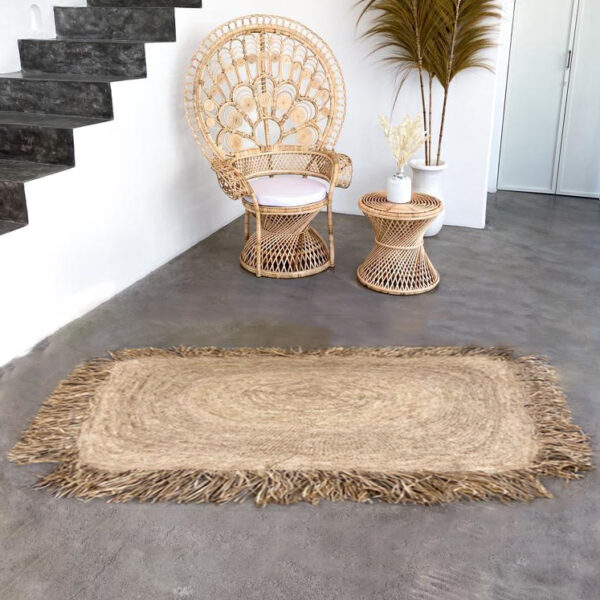 Raffia Boho Rug Ambal Rectangle1
